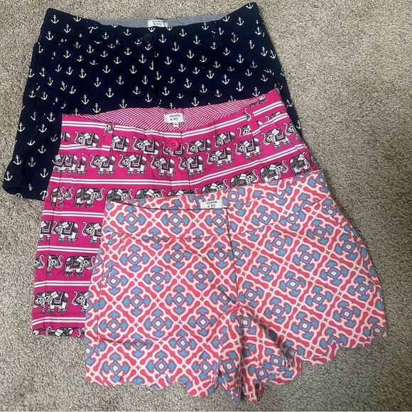 Crown & Ivy Women’s Shorts Bundle Lot Sz 8 & 8P Elephants Nautical Preppy Cruise - Picture 1 of 13